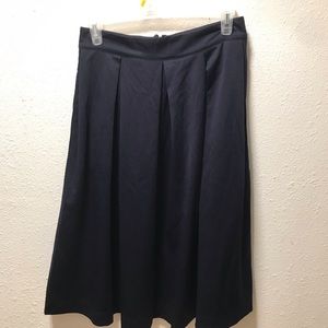 Navy Blue High waisted Pleated skirt